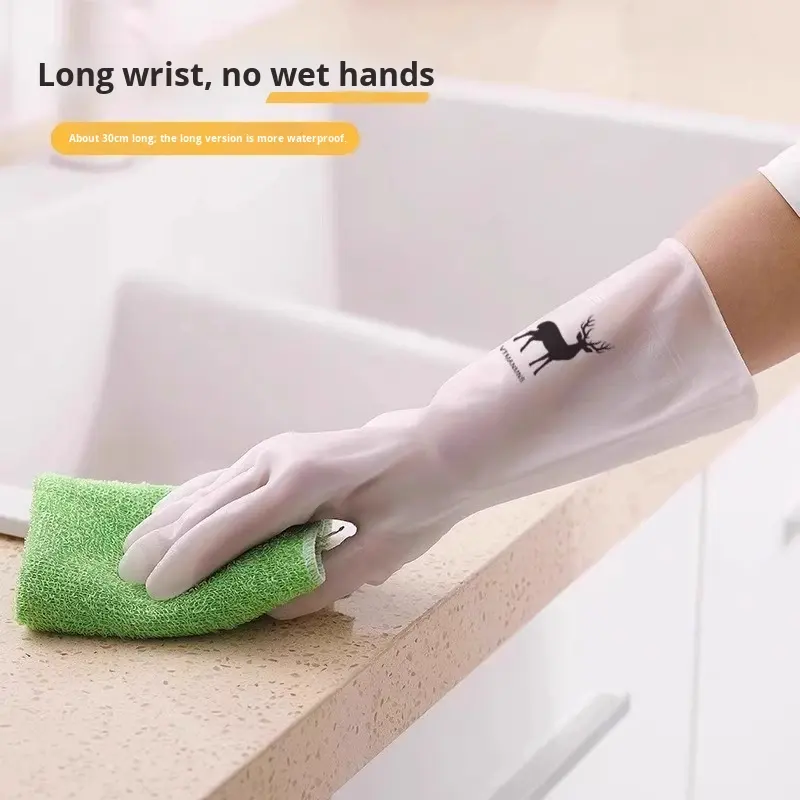 Waterproof Housework Cleaning  - Dish Glove Rubber 评论和价格