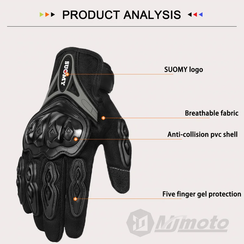 SUOMY Summer Touchscreen Motor - Motorcycle Glove Knuckle 评论和价格