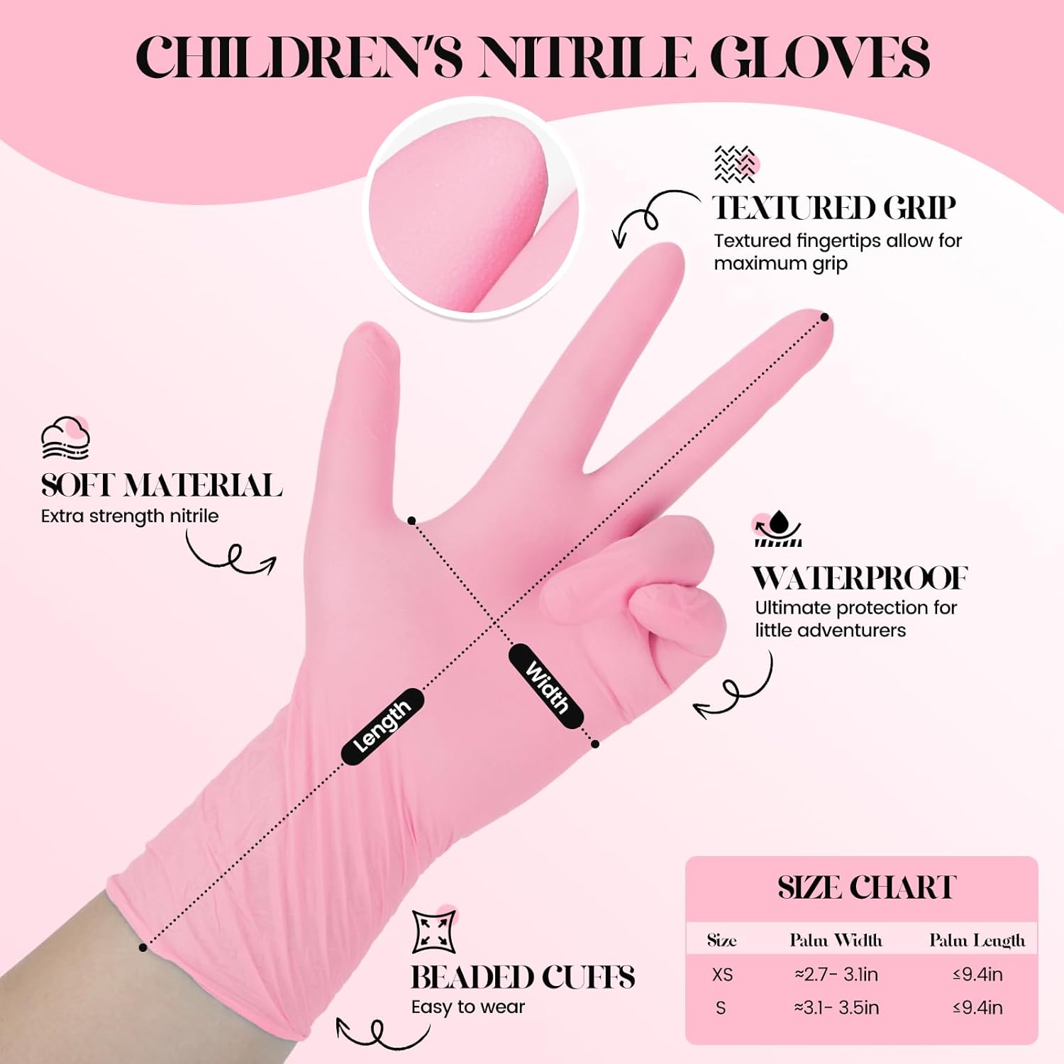 Kids Disposable Gloves for 3-8 - Latex Disposable Glove 评论和价格