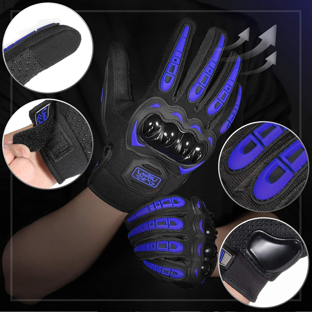 Men Motorcycle Gloves Touch Sc - Motorcycle Glove Knuckle 评论和价格