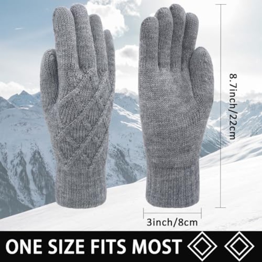 Winter Wool Gloves for Women M - Wool Glove Lined 评论和价格