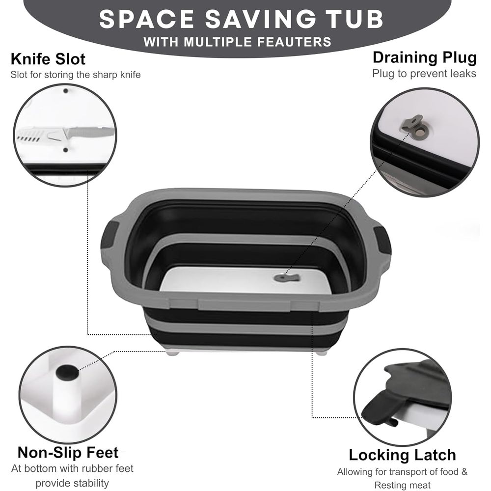 Portable 8L BBQ Prep Tub with  - Heat Resistant Glove 评论和价格