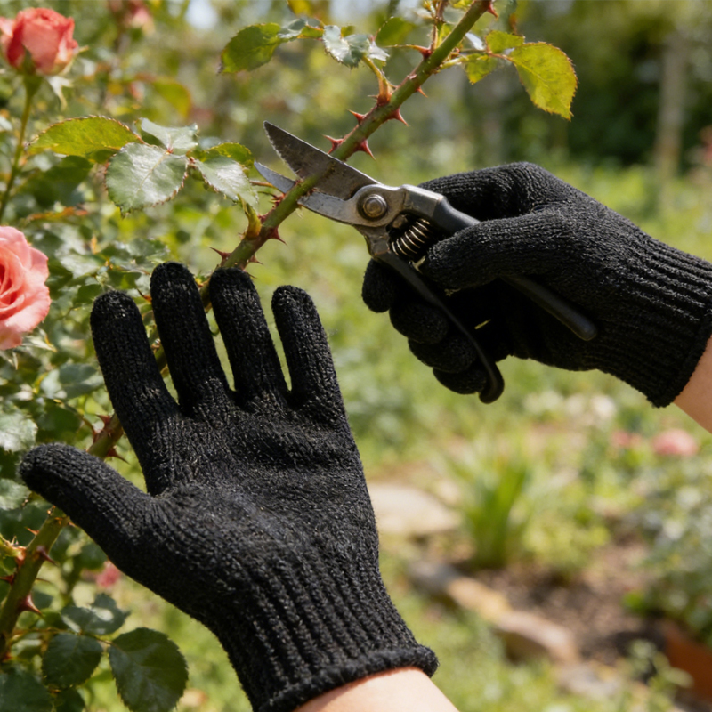 1 Pair Black Steel Wire Metal  - Cut Resistant Glove 评论和价格
