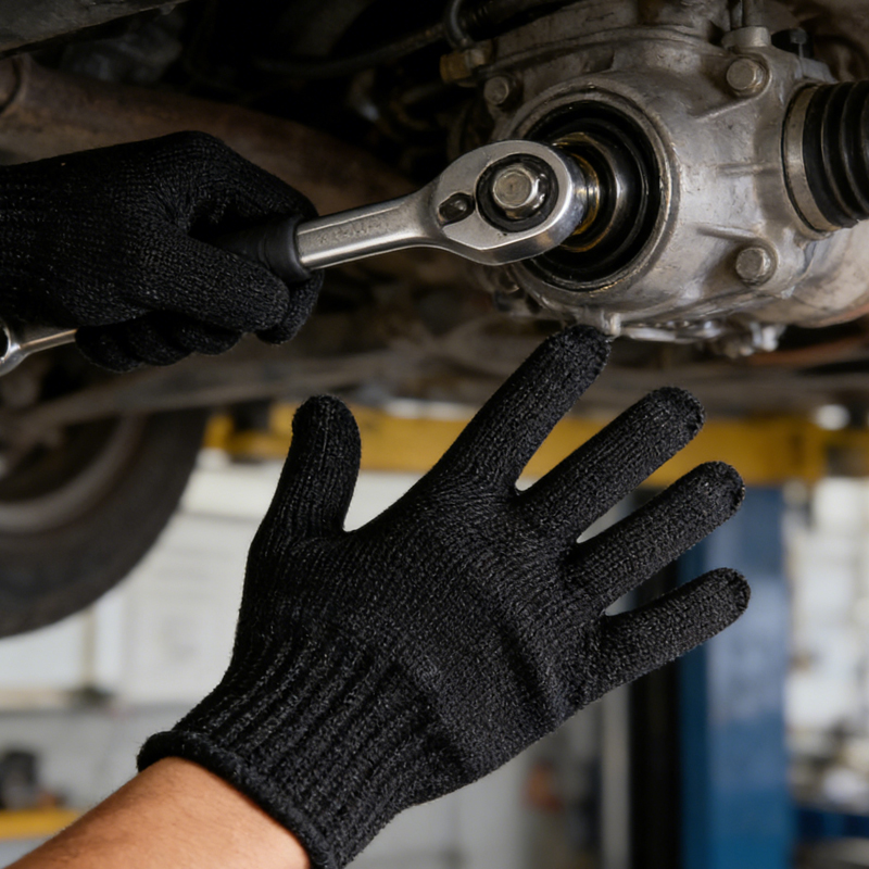 1 Pair Black Steel Wire Metal  - Cut Resistant Glove 评论和价格