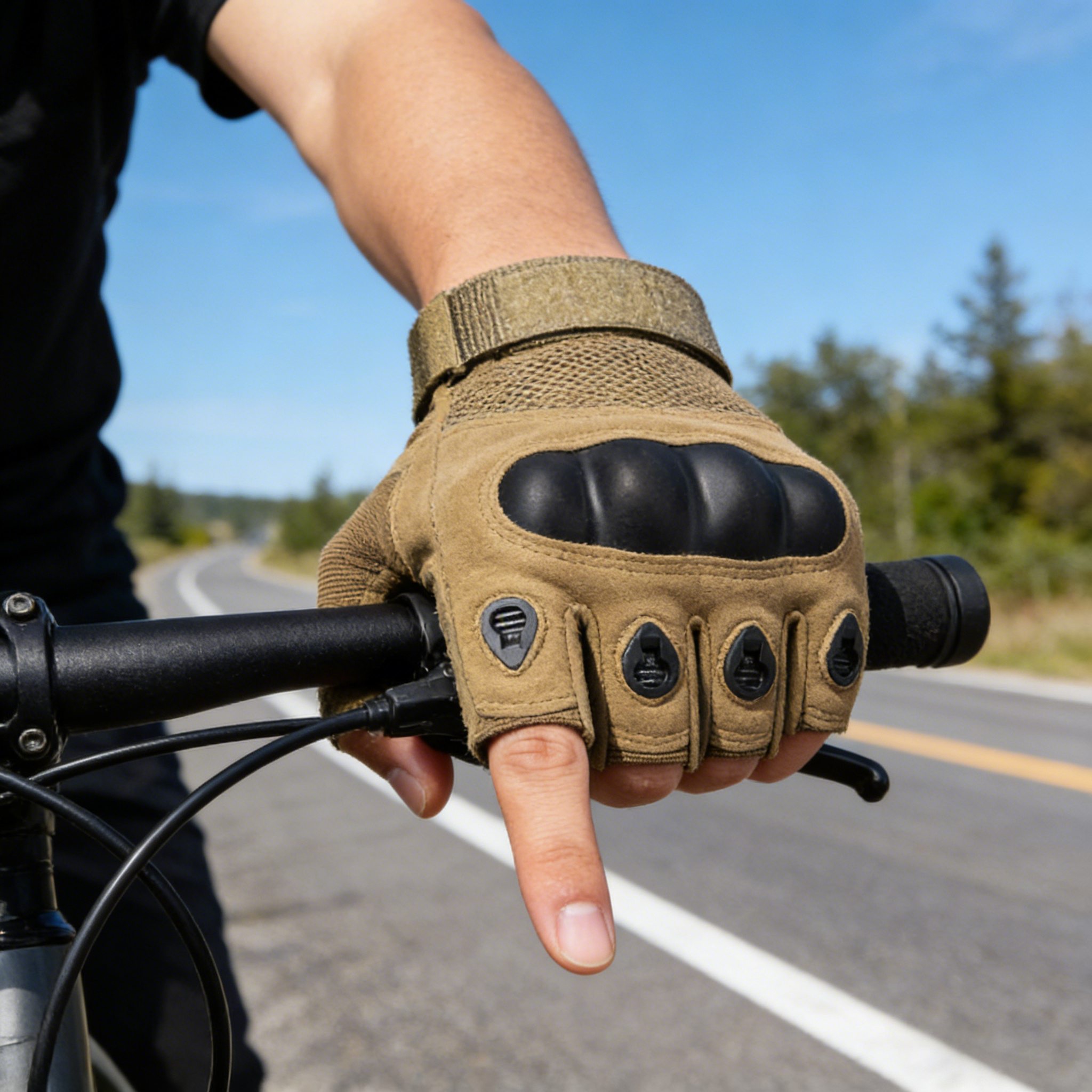 Tactical Hard Knuckle Half Fin - Motorcycle Glove Knuckle 评论和价格